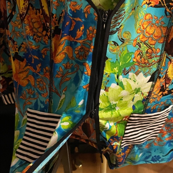 Joseph Ribkoff Multicolor Patchwork Jacket / Top - Picture 3 of 3